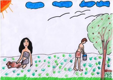 Адам и Ева в Раю. Варламова Елена 11лет 